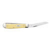 Case Cutlery Knife, Yellow Synthetic Smooth Cv Mini Trapper 00029